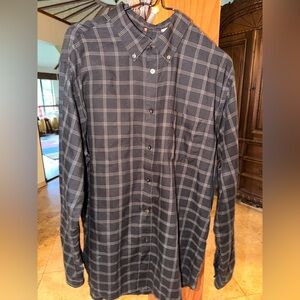Van Heusen Men's Dark Gray Checkered Shirt